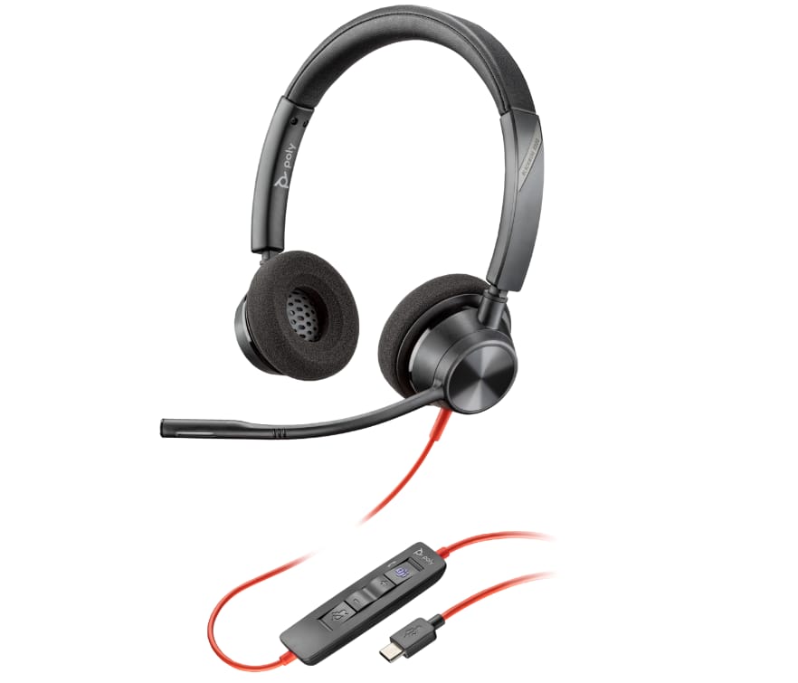 Căști Audio POLY Blackwire 3325 Stereo USB-C Teams Negru