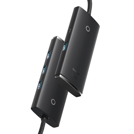 Hub USB BASEUS Lite WKQX030301 4xUSB 3.0 Negru - imagine 2