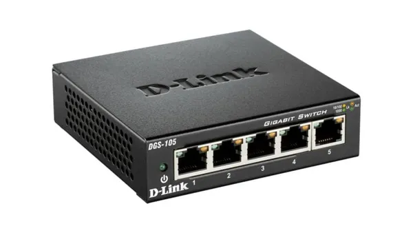 Switch D-LINK DGS-105 5 Porturi 10/100/1000 Mbps Negru