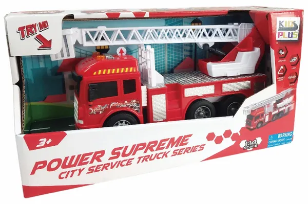 Mașinuță CEVODLE Autospecială Roșie Scara 1/14 28.5 cm Lumini Sunete - imagine 2