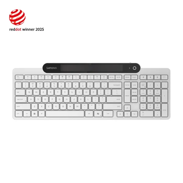 Tastatură LENOVO 800 Self-Charging Bluetooth Alb