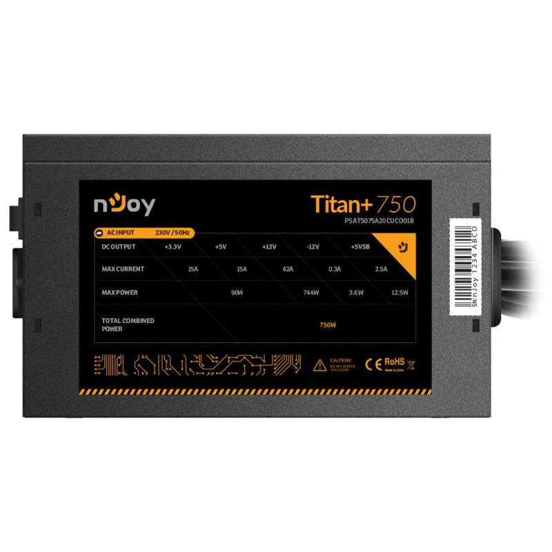 Sursă PC NJOY TITAN+ 750W 80+ BRONZE ATX - imagine 5