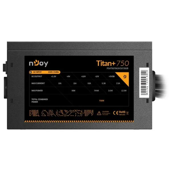 Sursă PC NJOY TITAN+ 750W 80+ Bronze ATX - imagine 11