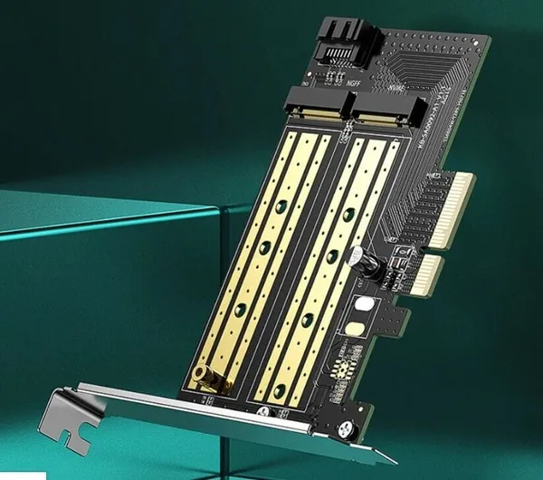 Adaptor UGREEN CM302 2x M.2 NVMe la PCIe 3.0 70504 - imagine 2