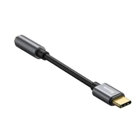 Cablu Adaptor BASEUS CATL54-0G USB Type-C Jack 3.5 mm 12 cm Gri - imagine 3