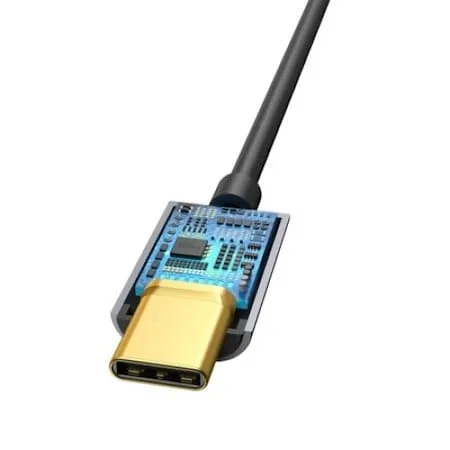 Cablu Adaptor BASEUS CATL54-0G USB Type-C Jack 3.5 mm 12 cm Gri - imagine 4