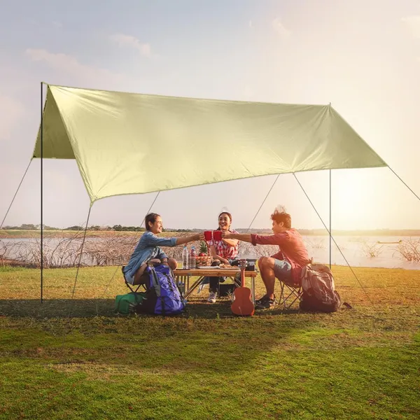 Adăpost Camping HR 3x5M Verde - imagine 4