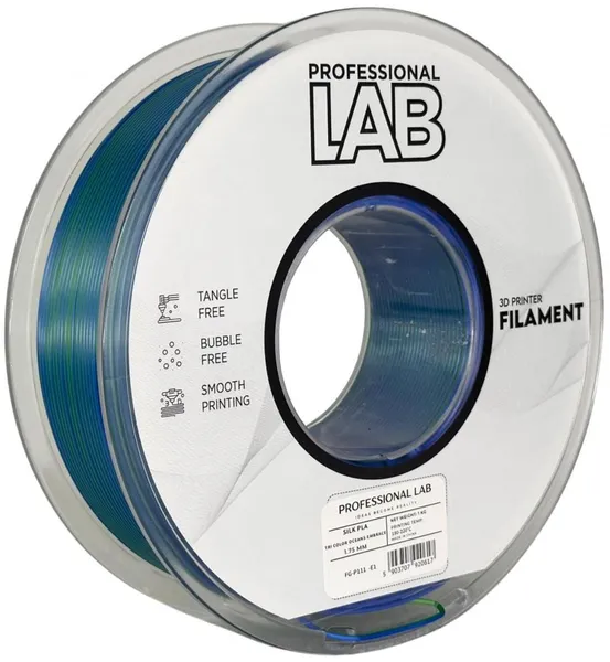 Filament PROFESSIONAL LAB Silk PLA Tri Color Oceans Embrace 1.75mm 1kg - imagine 3