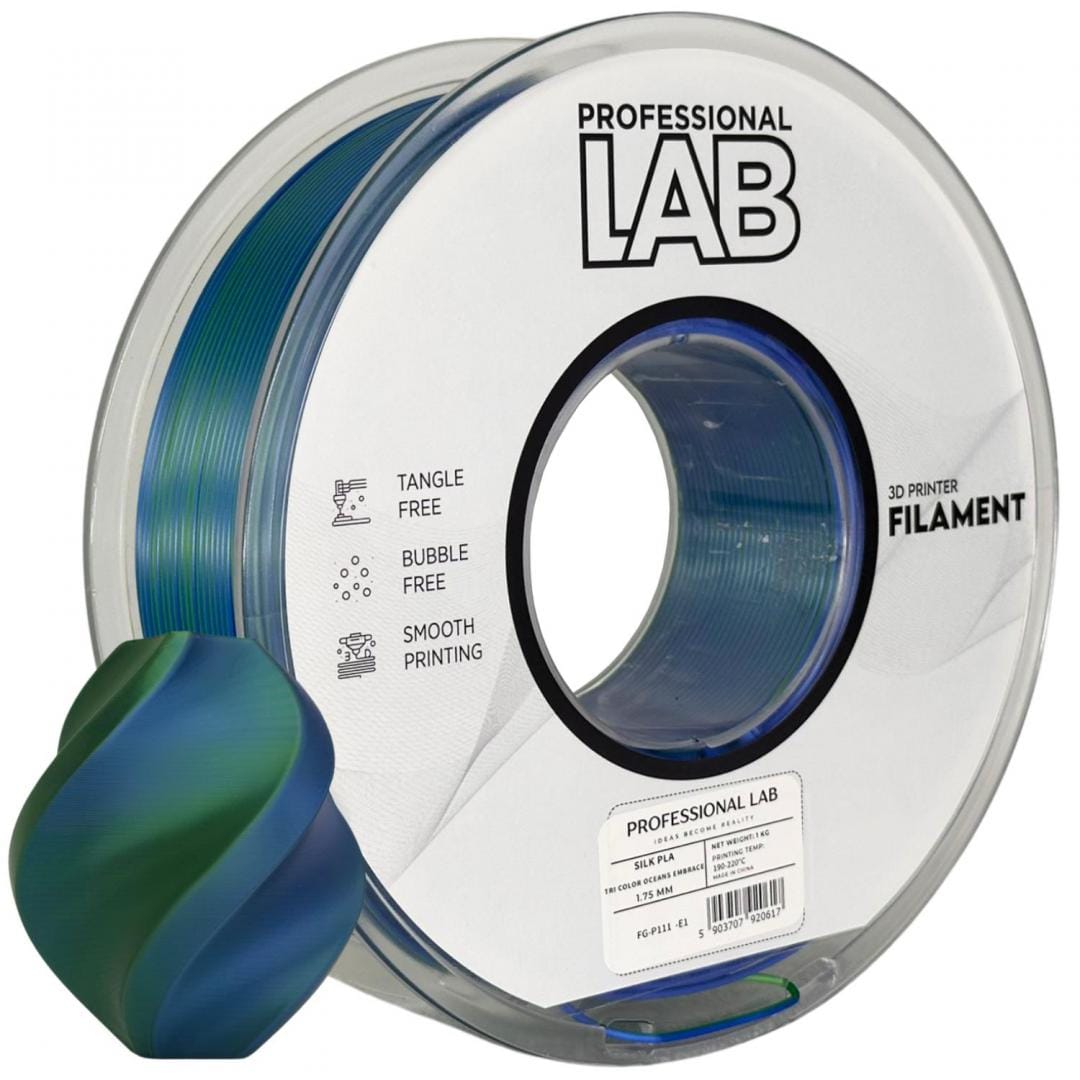 Filament PROFESSIONAL LAB Silk PLA Tri Color Oceans Embrace 1.75mm 1kg
