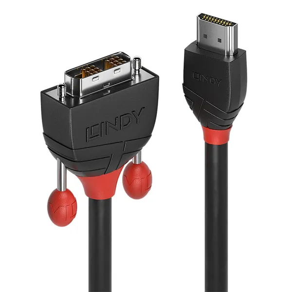 Cablu LINDY HDMI to DVI-D 5m 1920x1200 Negru LY-36274 - imagine 2