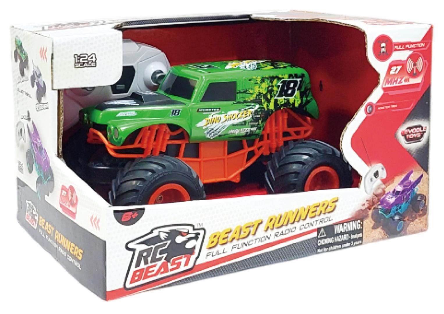 Mașinuță cu Telecomandă CEVODLE Big Foot 1/24 19 cm Verde