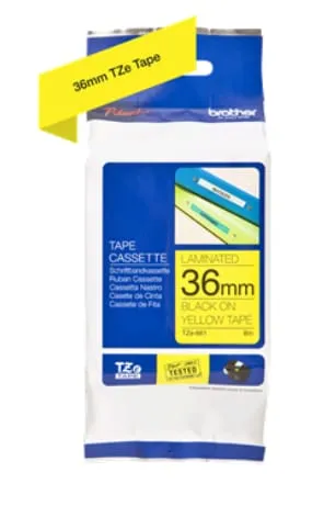 Bandă etichetare BROTHER TZE661 Black on Yellow 36mm - imagine 2