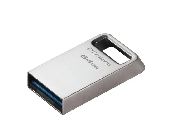 Memorie USB KINGSTON DataTraveler Micro 64GB USB 3.2 Gen1 Metalic - imagine 2
