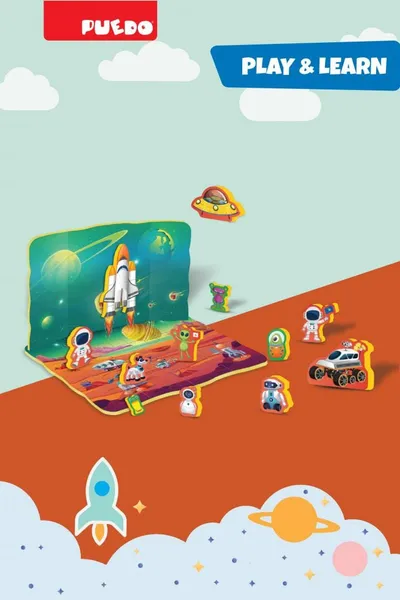 Puzzle PUEDO TOYS Spațiu Cosmic 25 piese Spumă EVA - imagine 8