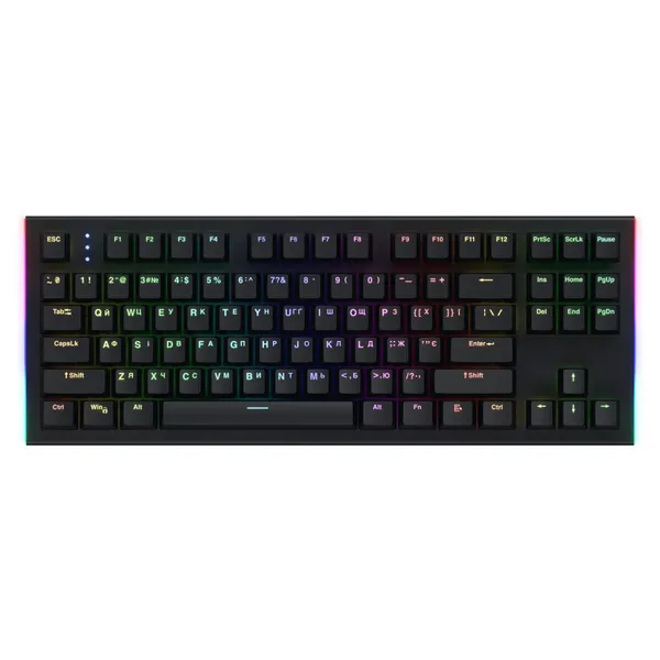 Tastatură Mecanică HATOR Gravity X TKL Switch Aurum Orange RGB Negru - imagine 4
