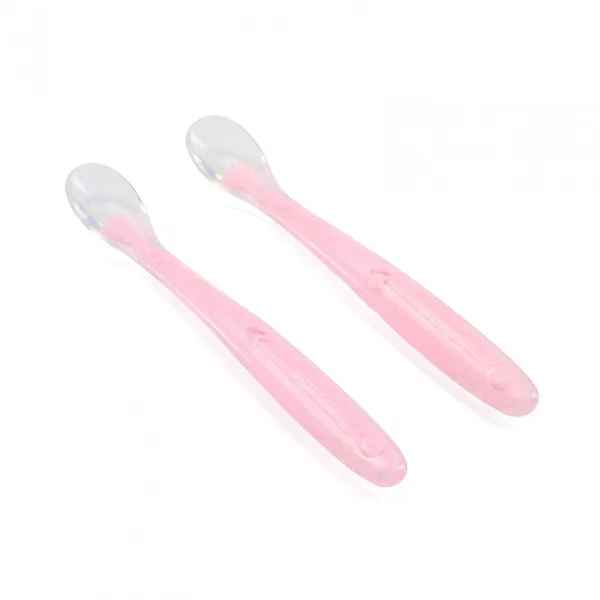 Set 2 Lingurițe Silicon U-GROW Roz
