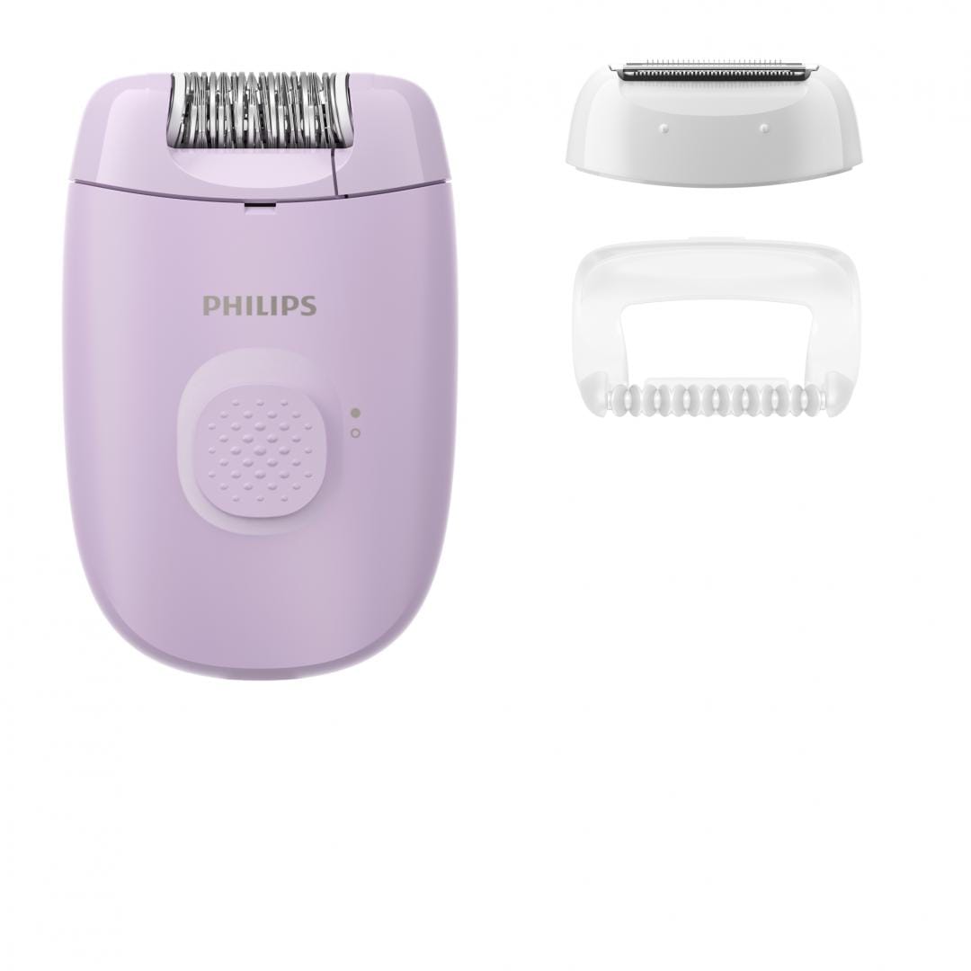 Epilator PHILIPS Seria 2000 BRE237/00 1 viteză 2 accesorii Lila