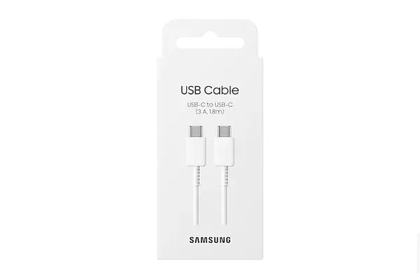 Cablu de Date SAMSUNG USB-C la USB-C 3A Alb EP-DX310JWEGEU - imagine 3