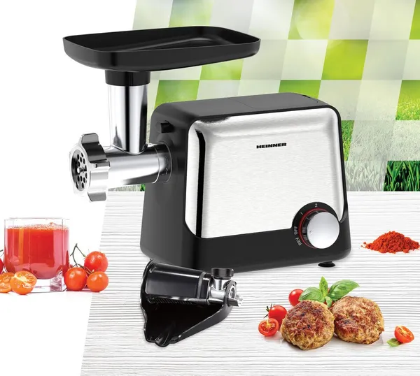 Mașină de tocat HEINNER DualSteel 2100 2100W Negru-Inox - imagine 6