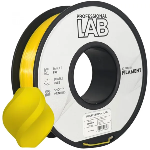 Filament 3D PROFESSIONAL LAB PLA 1,75 mm Galben 1 kg