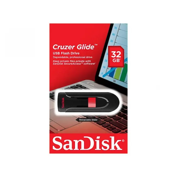 Memorie USB SANDISK Cruzer Glide 32GB USB 2.0 Negru SDCZ60-032G-B35 - imagine 3
