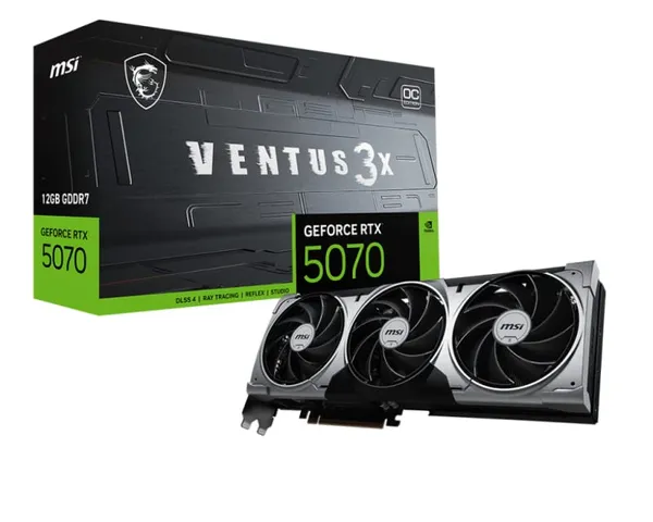 Placă Video MSI GeForce RTX 5070 12GB VENTUS 3X OC Negru - imagine 7