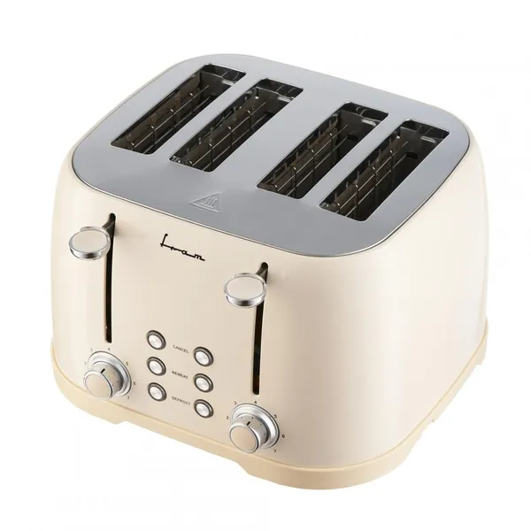 Prăjitor de pâine FRAM FTP-800CR 4 felii 1600W Crem - imagine 2