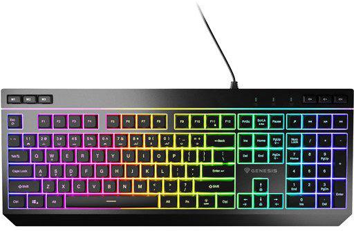 Tastatură gaming GENESIS RHOD 530 cu fir RGB 114 taste Negru