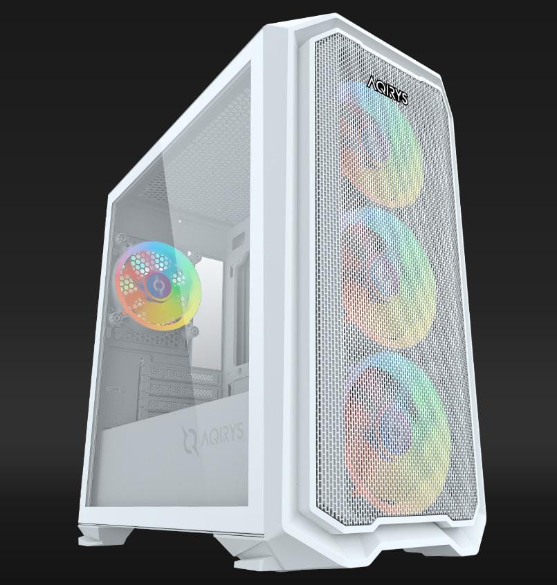Carcasă PC AQIRYS Wezen Midi Tower Albă ARGB