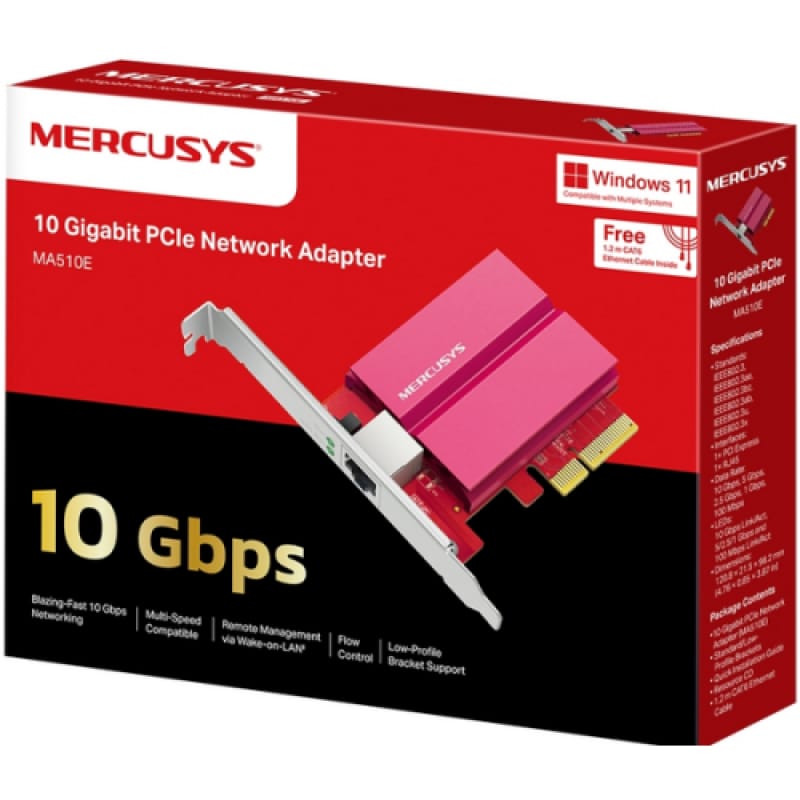 Adaptor Rețea MERCUYSYS 10 Gigabit PCIe RJ45 MA510E