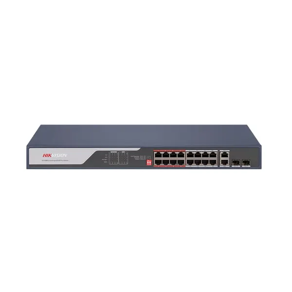 Switch PoE HIKVISION DS-3E0318P-E(C) 16 Porturi Fast Ethernet