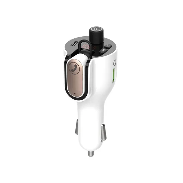 Modulator Auto FM SPACER SPFM-HS1-QC Bluetooth 5.0 Alb - imagine 4