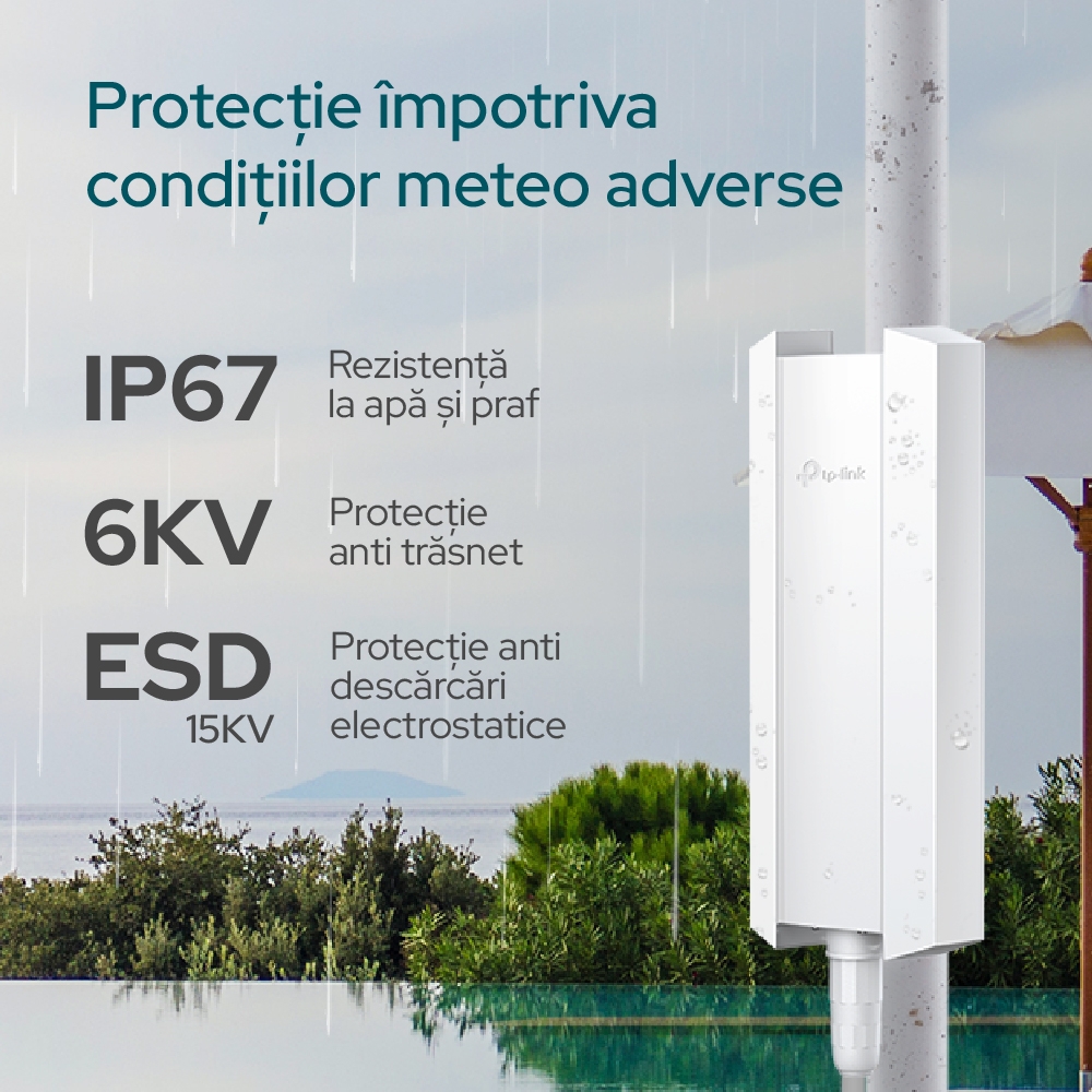 Access Point TP-LINK EAP623-OUTDOOR HD AX1800 Wi-Fi 6 Exterior - imagine 7