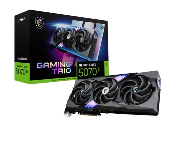 Placă Video MSI GeForce RTX 5070 TI Gaming Trio OC 16GB GDDR7