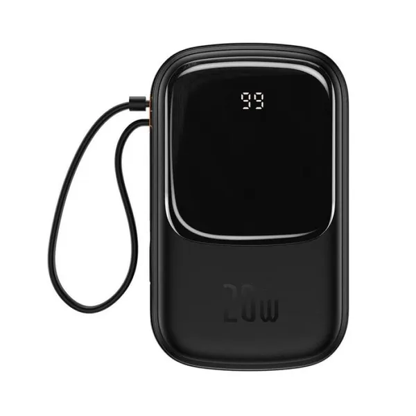Baterie Externa BASEUS Qpow Pro Digital Display 20000mAh 20W Lightning Negru