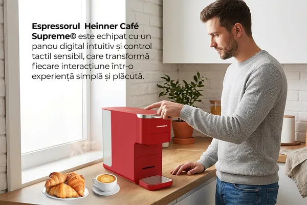 Espressor cu Capsule HEINNER Cafe Supreme HEMC-DD15RED Roșu - imagine 5