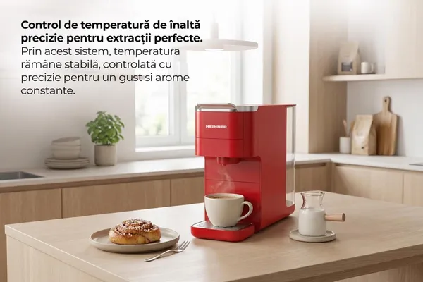 Espressor cu Capsule HEINNER Cafe Supreme HEMC-DD15RED Roșu - imagine 6