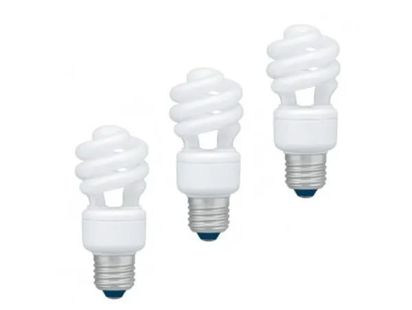 Set 3 becuri Fluorescent PANASONIC EFD11E27HD3E-3 11W Alb Cald E27 Spirala