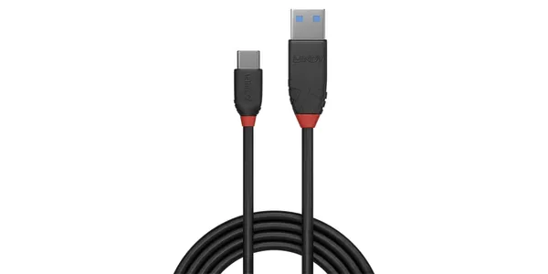 Cablu LINDY USB 3.2 Type A-C 1m 10Gbps Negru LY-36916