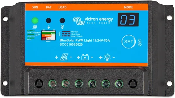 Controller de încărcare VICTRON ENERGY BlueSolar PWM-Light 12/24V-30A