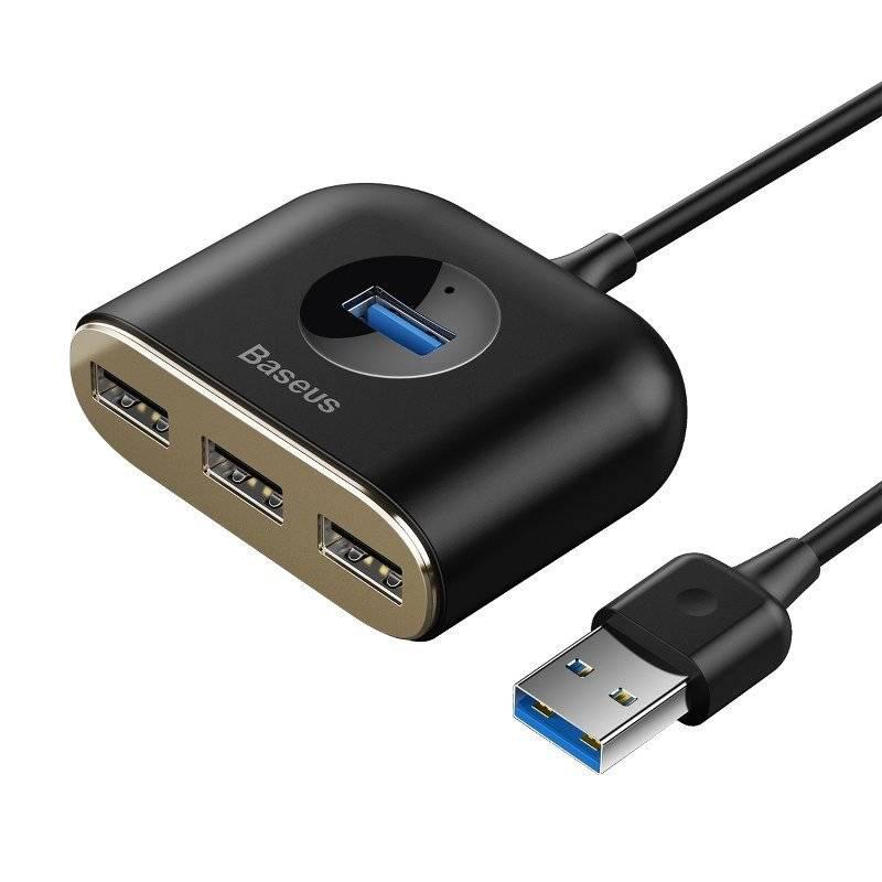 Hub USB extern BASEUS Square CAHUB-AY01 4 Porturi Negru - imagine 2