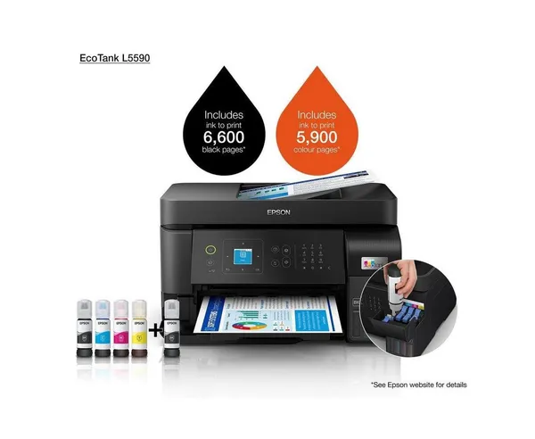 Multifuncțional EPSON L5590 CISS Imprimare Copiere Scanare Fax A4 - imagine 2