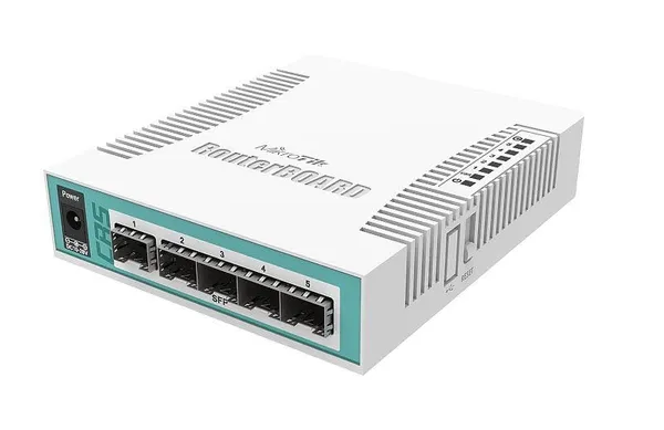 Switch MIKROTIK CRS106-1C-5S 1 x Gigabit 5 x SFP Alb