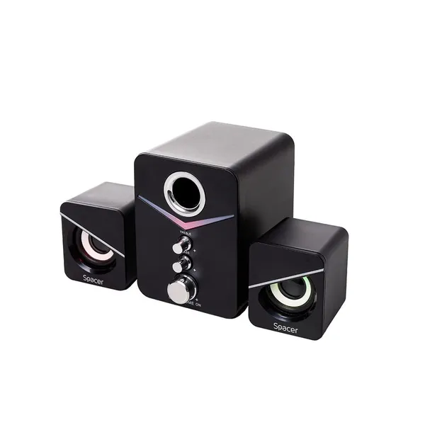 Sistem Boxe Gaming SPACER SPGS-TORNADO 2.1 11W RMS Negru - imagine 2