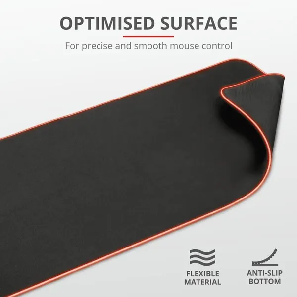 Mousepad TRUST GXT 764 GlideFlex Gaming LED Negru 930x300mm - imagine 3