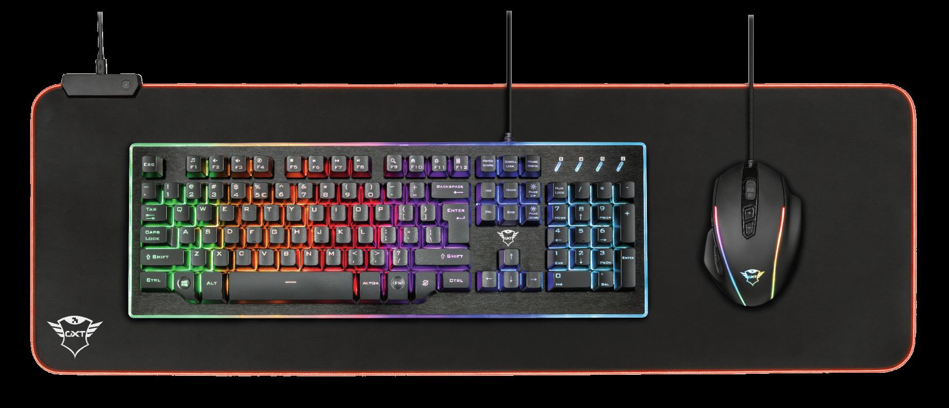 Mousepad TRUST GXT 764 GlideFlex Gaming LED Negru 930x300mm - imagine 8