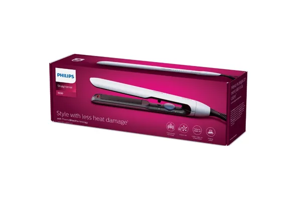 Placă de îndreptat păr PHILIPS Prestige BHS520/00 ThermoShield - imagine 2