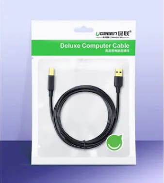 Cablu Date UGREEN US135 USB 2.0 A la B 3m Negru