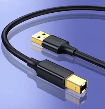 Cablu Date UGREEN US135 USB 2.0 A la B 3m Negru - imagine 2