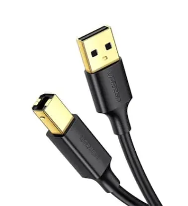Cablu Date UGREEN US135 USB 2.0 A la B 3m Negru - imagine 3